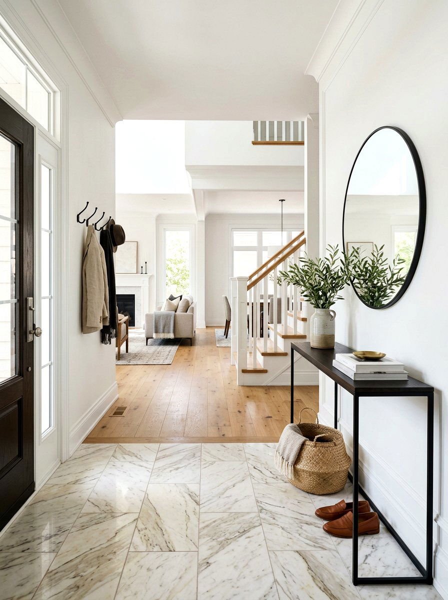 Open Concept Entryway Foyer - 30 open concept decorating ideas