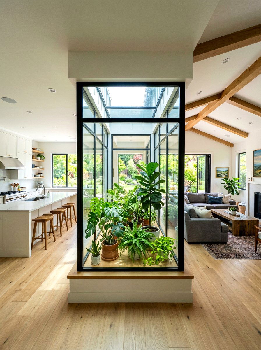 Open Concept Garden Window - 30 greenhouse window kitchen ideas