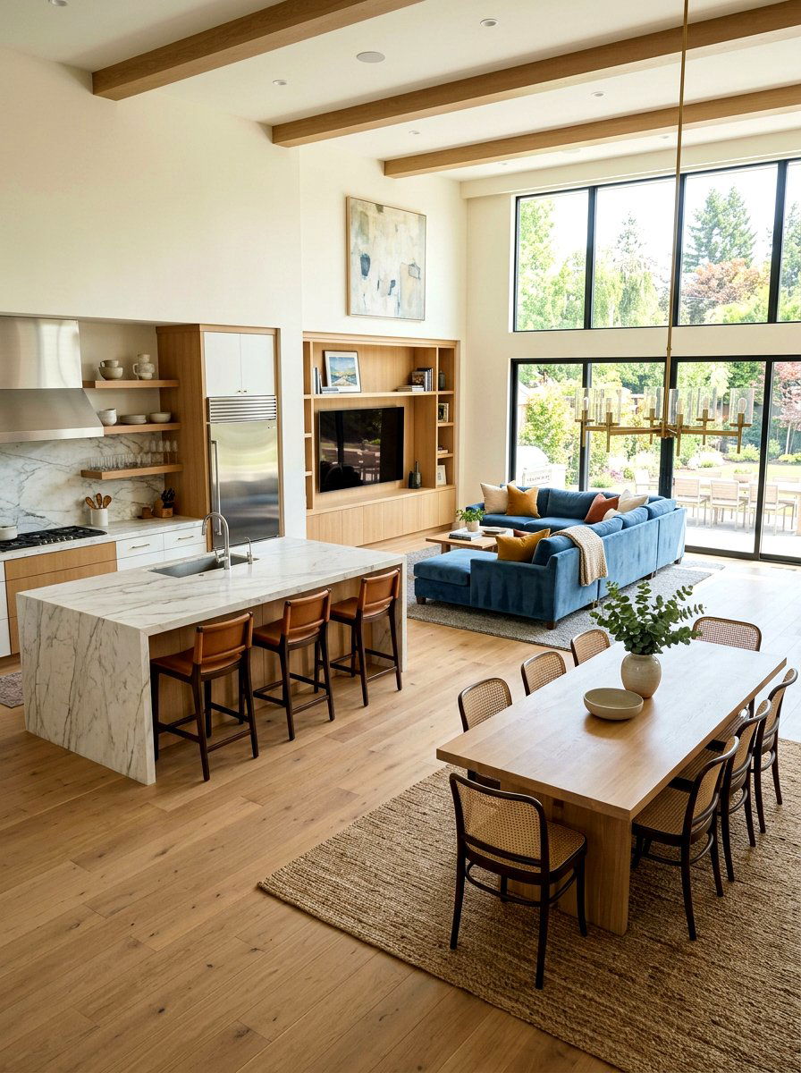 Open Concept Great Room - 30 home entertaining room ideas