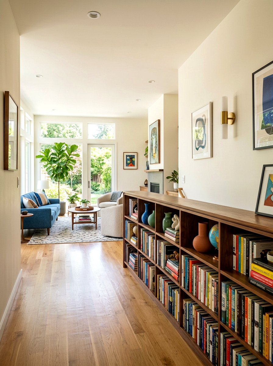 Open Concept Hallway Library - 30 reading hallway ideas
