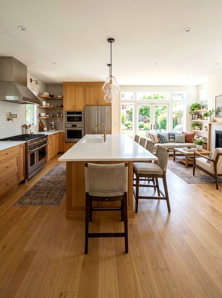 Open Concept Island With Seating - 30 banquette kitchen island ideas