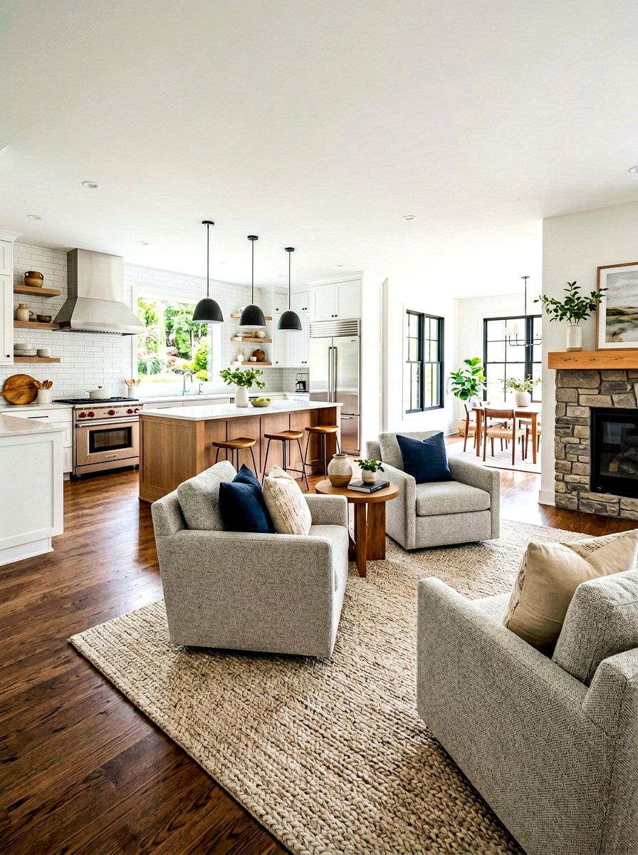 Open Concept Keeping Room - 30 keeping room ideas