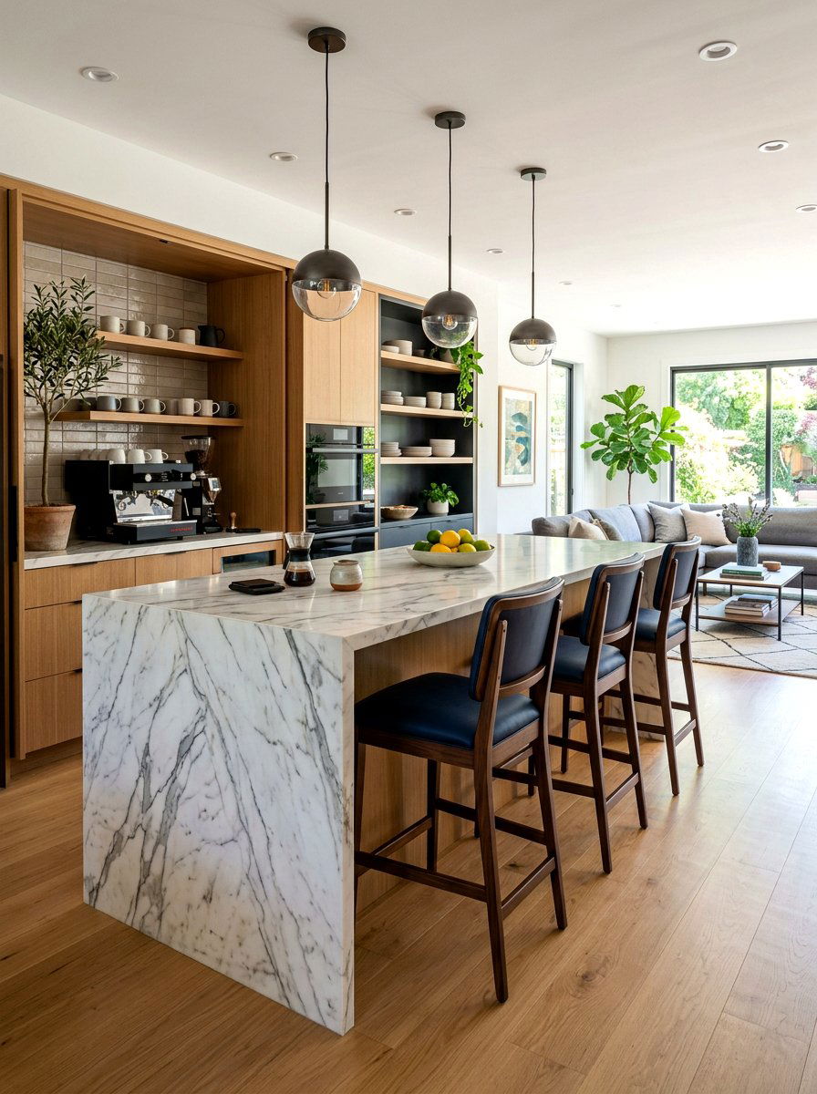 Open Concept Kitchen - 30 at home cafe dining ideas