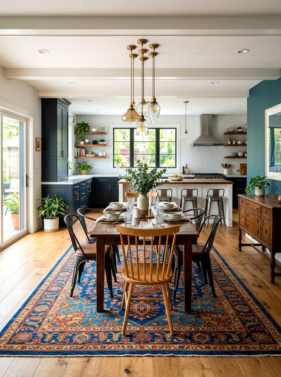 Open Concept Kitchen Eclectic Dining - 30 eclectic dining room ideas