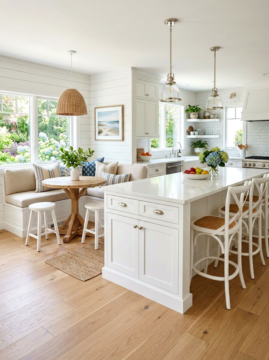 Open Concept Kitchen Nook - 30 Nancy Meyers breakfast nook ideas