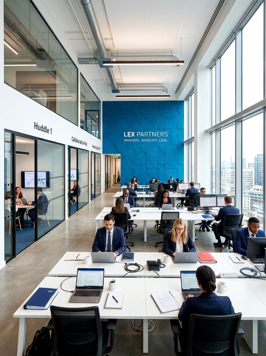 Open Concept Law Firm - 30 attorney office ideas