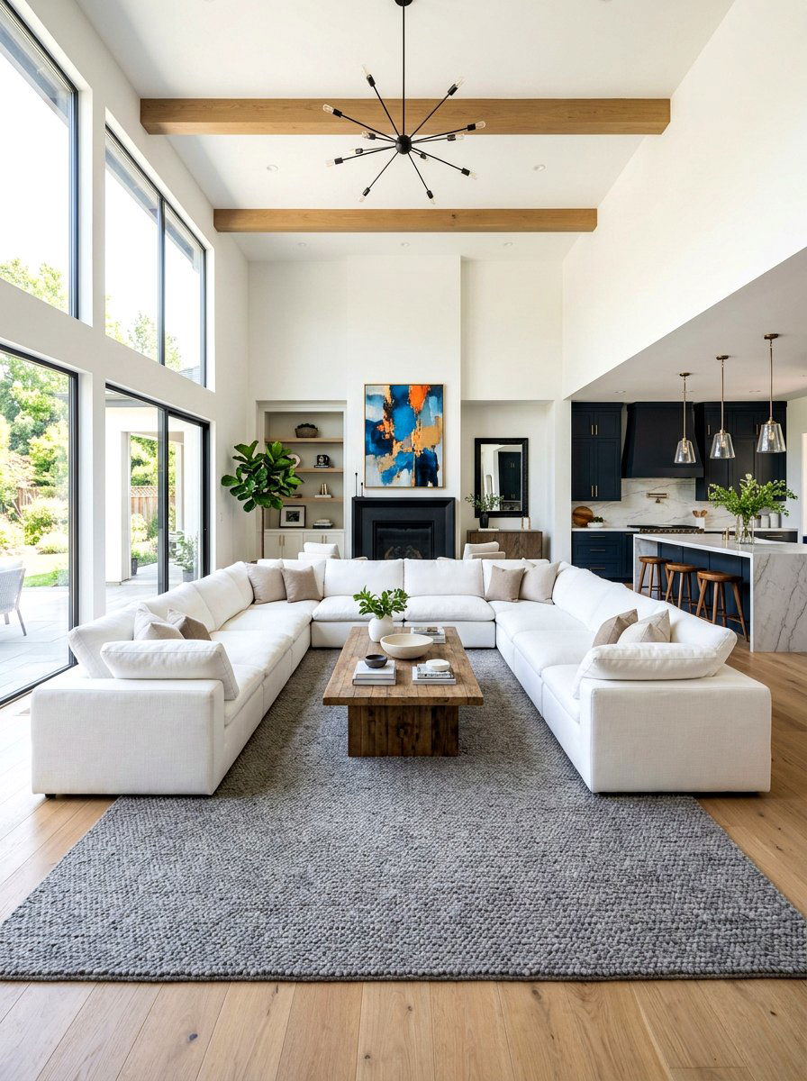 Open Concept Living Room - 30 cloud couch living room ideas