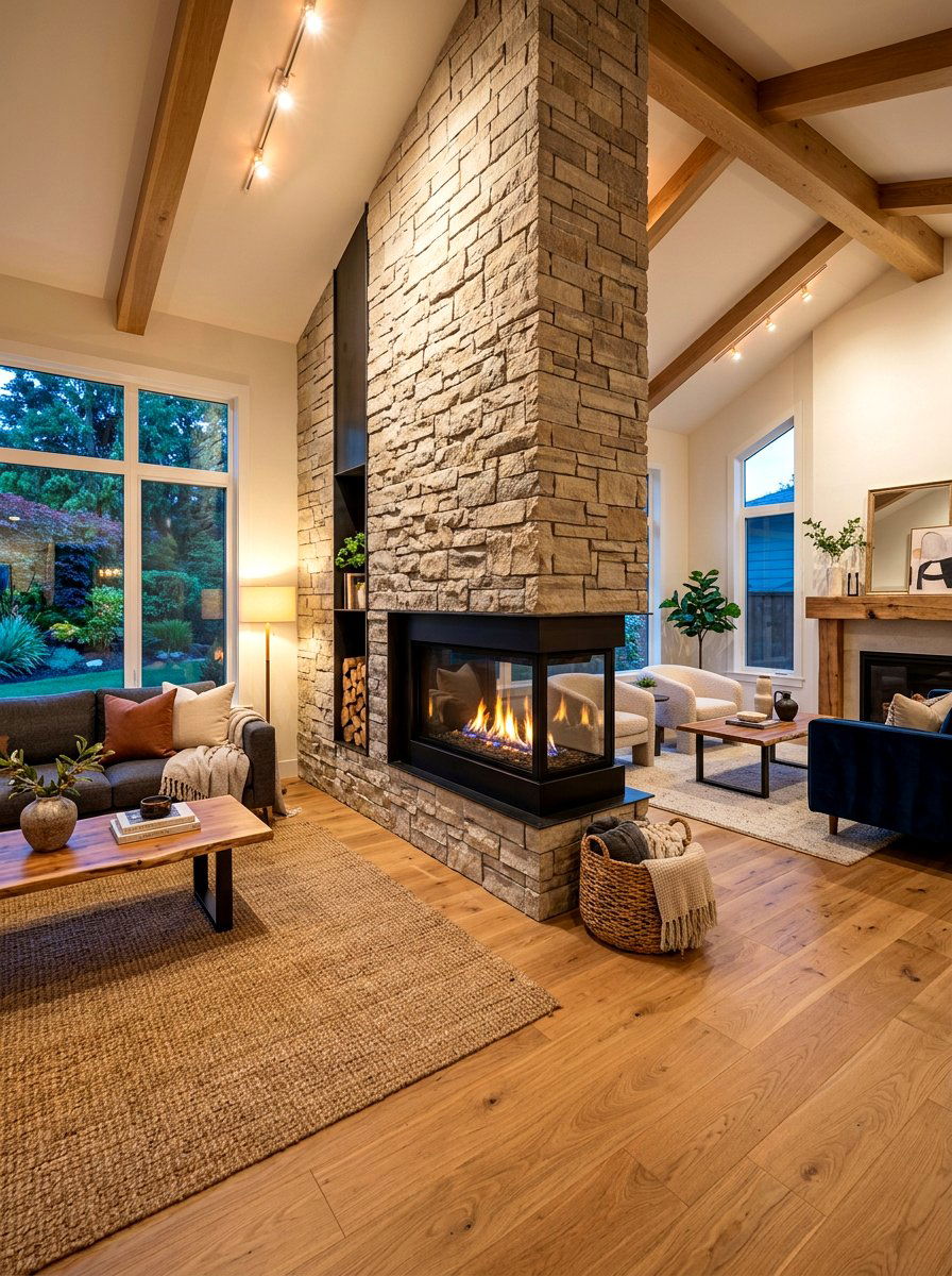 Open Concept Living Room With Fireplace - 30 open concept living room ideas