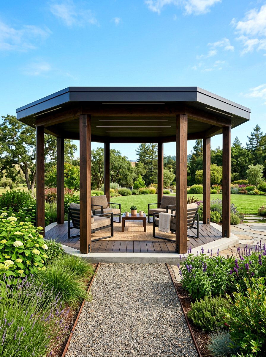 Open Concept Octagon Gazebo - 30 octagon gazebo ideas