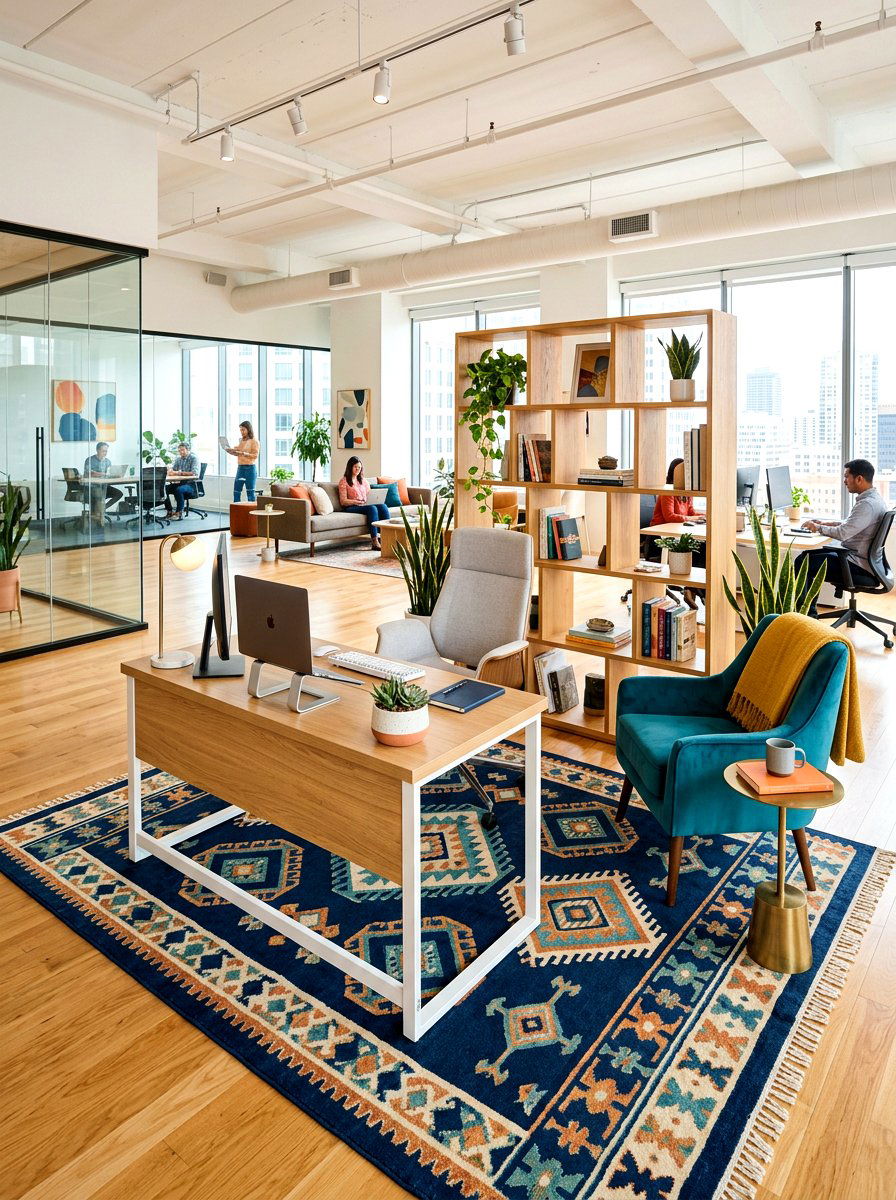 Open Concept Office - 30 masculine office ideas