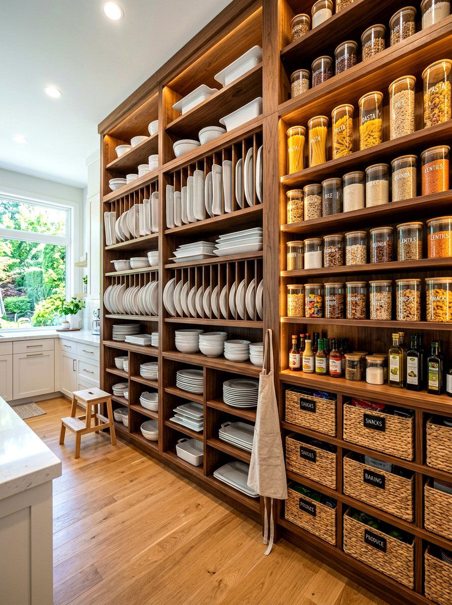 Open Concept Pantry Plate Rack - 30 plate rack wall ideas