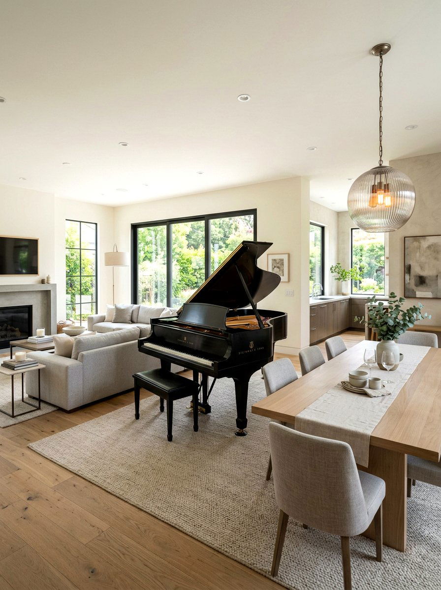 Open Concept Piano - 30 piano room ideas