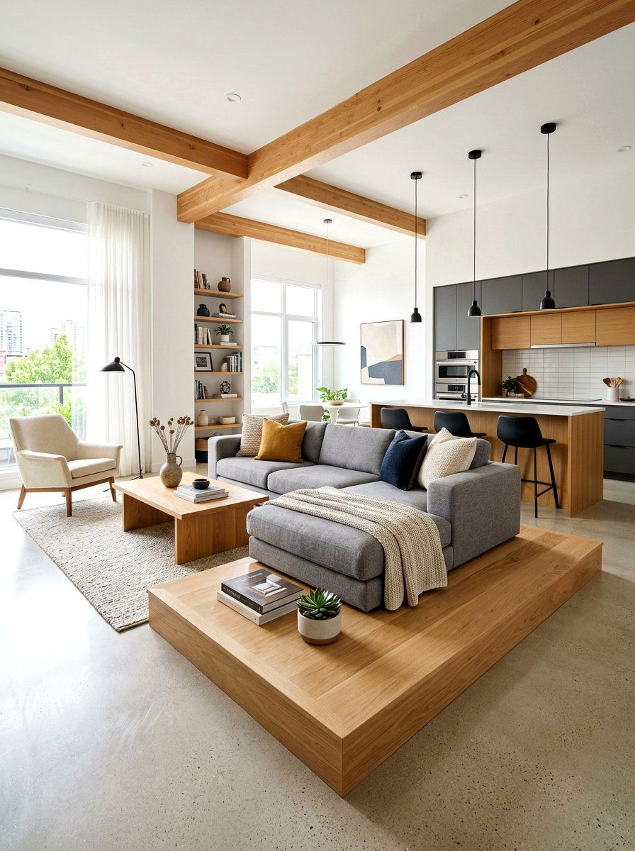Open Concept Platform Lounge - 30 split level seating ideas