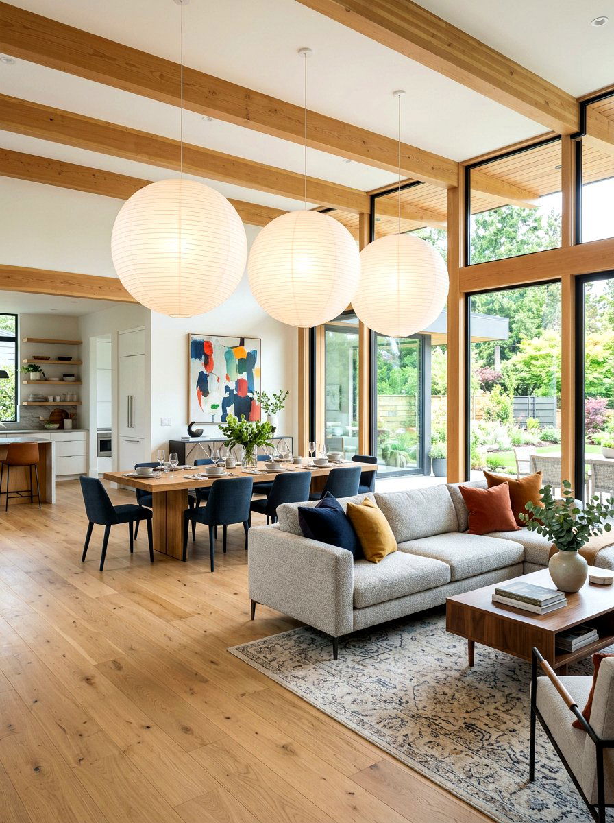 Open Concept Room Divider - 30 paper lantern lighting ideas