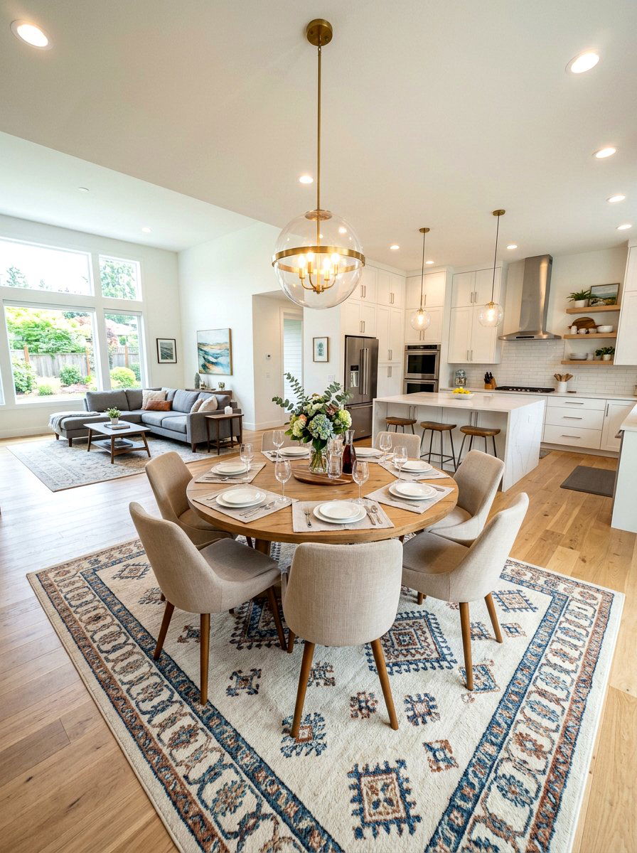 Open Concept Round Dining - 30 round dining room ideas