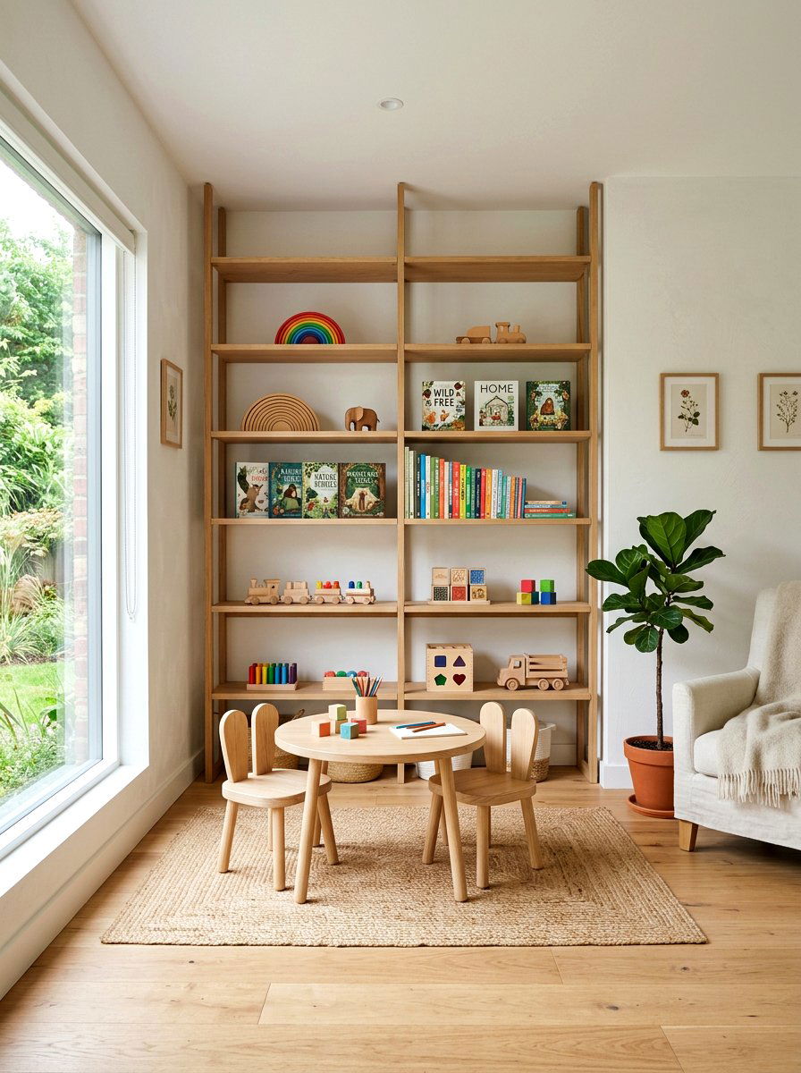 Open Concept Shelf - 30 playroom storage ideas