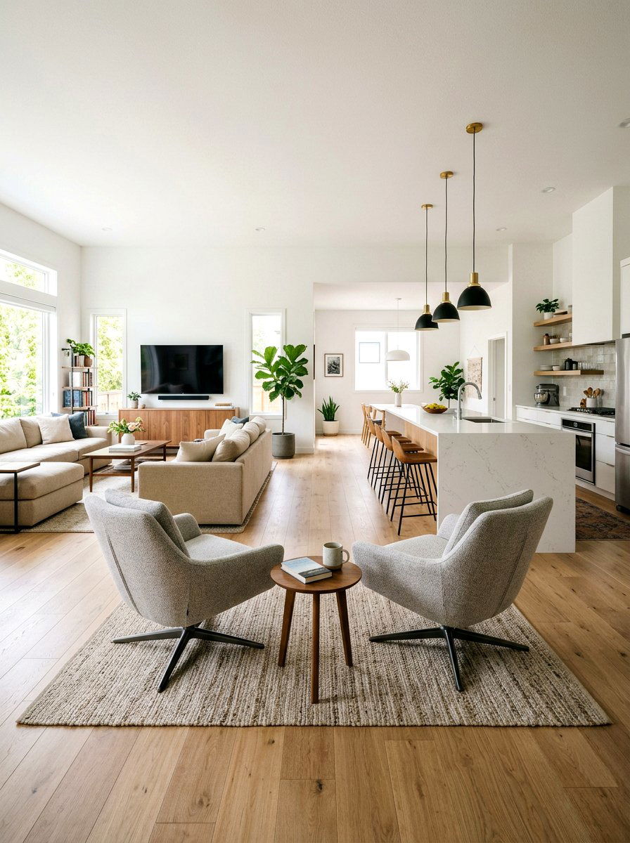 Open Concept Swivel Chair Living Room - 30 swivel accent chair living room ideas