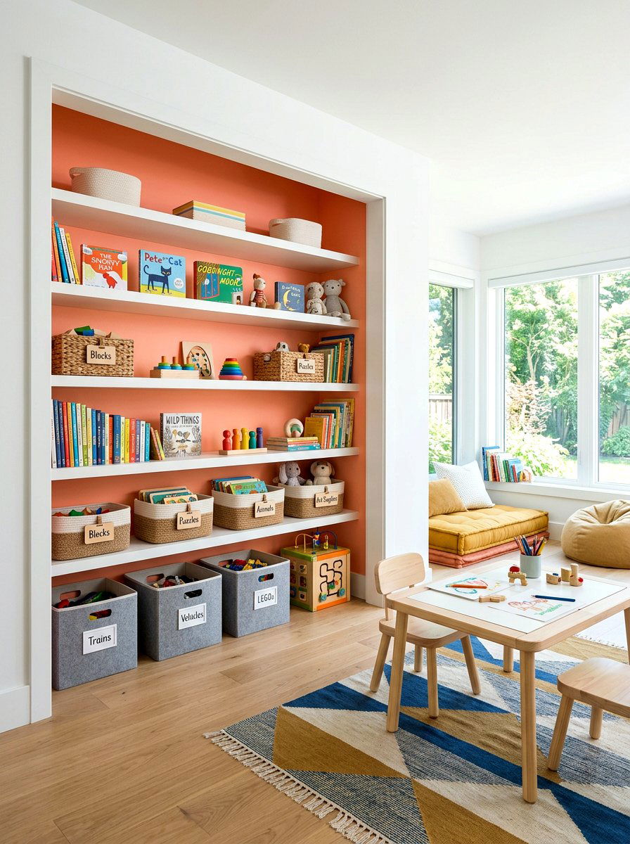 Open Concept Toy Storage - 30 playroom closet ideas