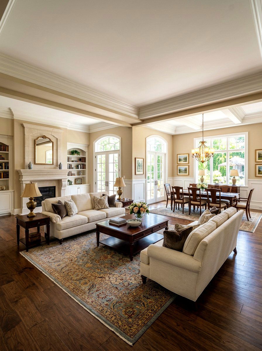 Open Concept Traditional Living Room - 30 classic traditional living room ideas