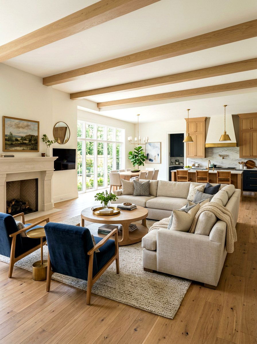 Open Concept Transitional Living Room - 30 transitional living room ideas