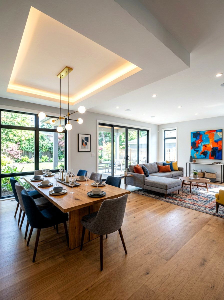 Open Concept Tray Ceiling - 30 tray ceiling ideas