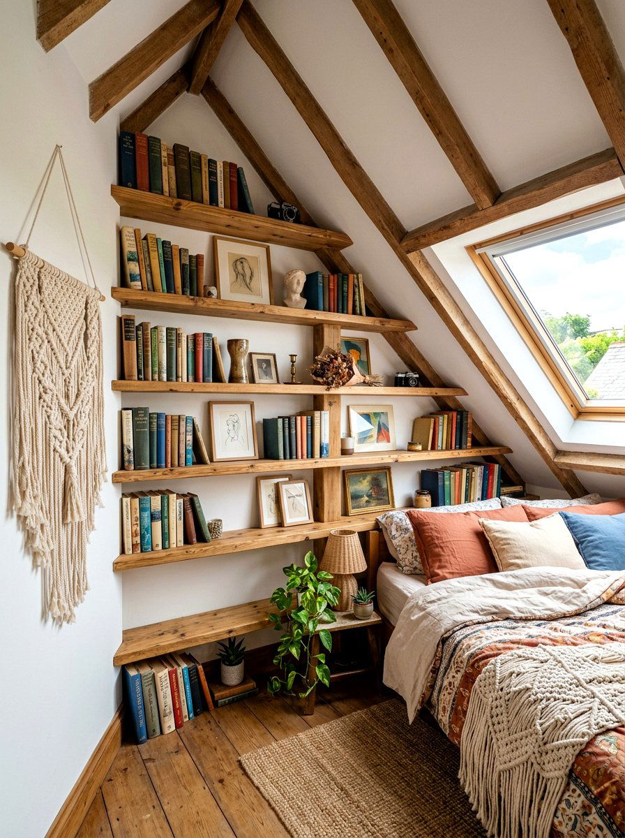 Open Eaves Shelving - 30 eaves storage ideas