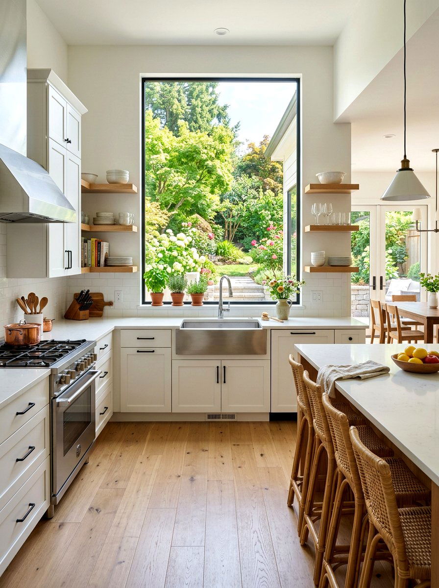 Open Kitchen Large Window - 30 open kitchen ideas