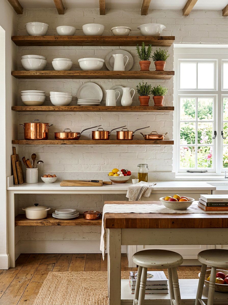 Open Kitchen Shelving - 30 Pinterest kitchen ideas