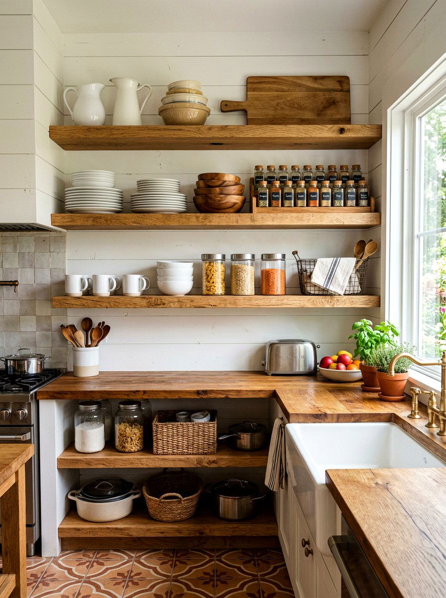 Open Kitchen Shelving - 30 shelfie styling ideas