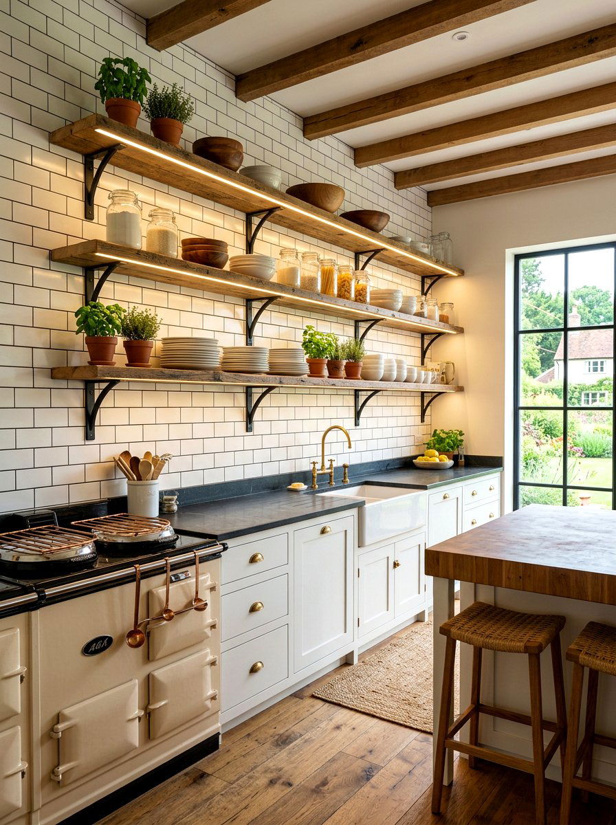 Open Kitchen Shelving Illumination - 30 under shelf lighting ideas