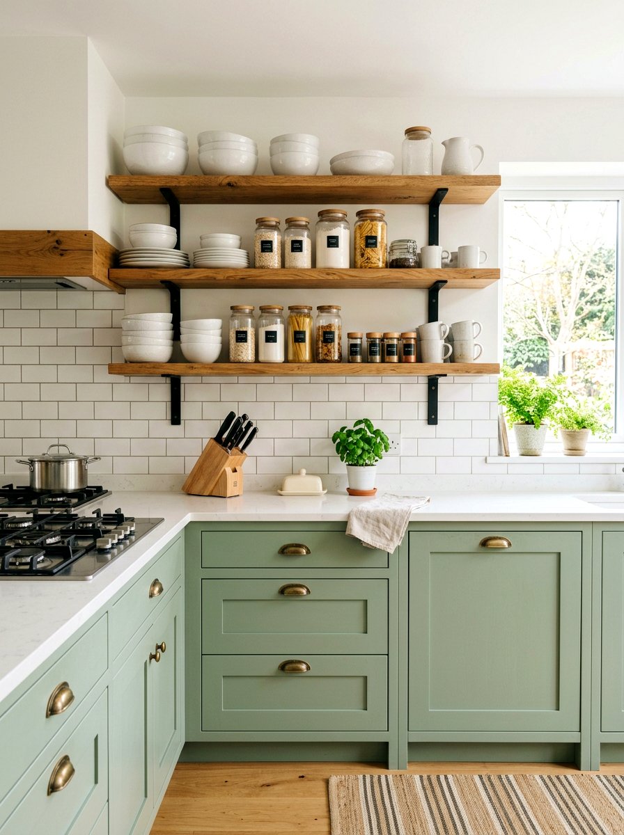 Open Kitchen Shelving Layout - 30 French cottage decor ideas