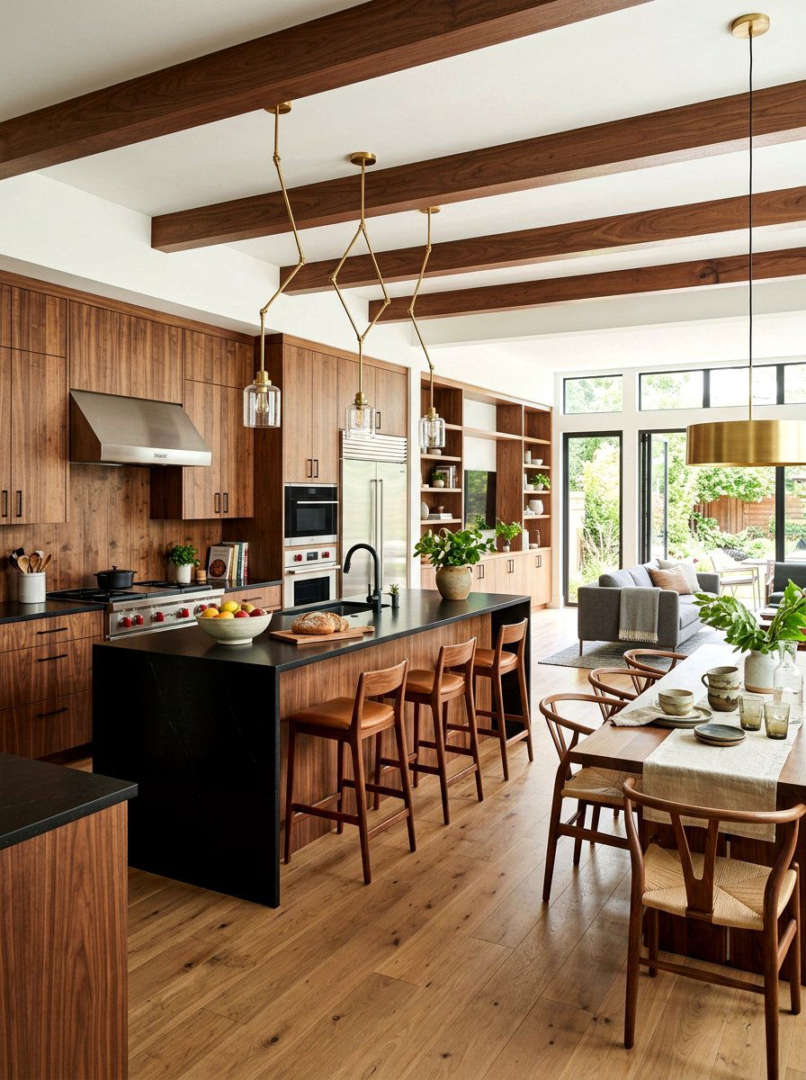 Open Kitchen Wood Cabinets - 30 open kitchen ideas