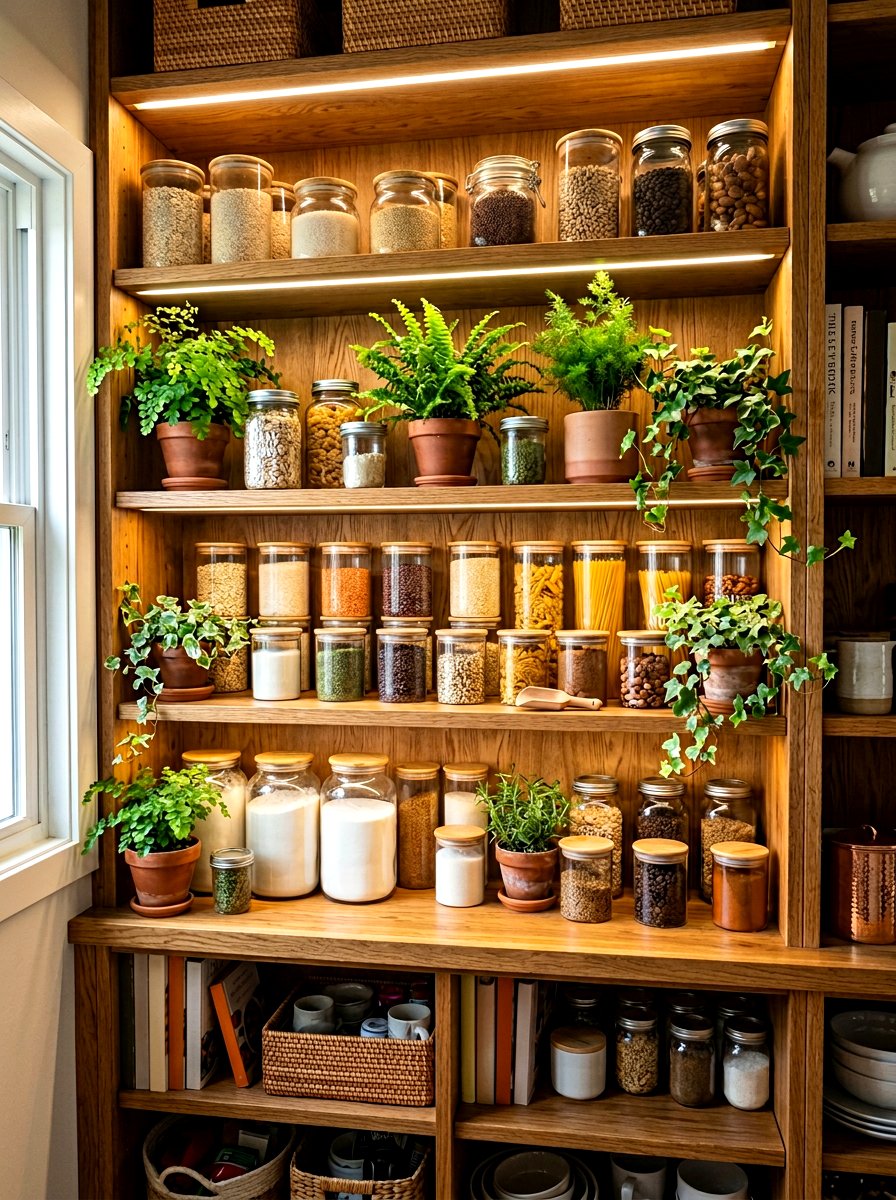 Open Pantry Plant Shelf - 30 kitchen plant shelf ideas