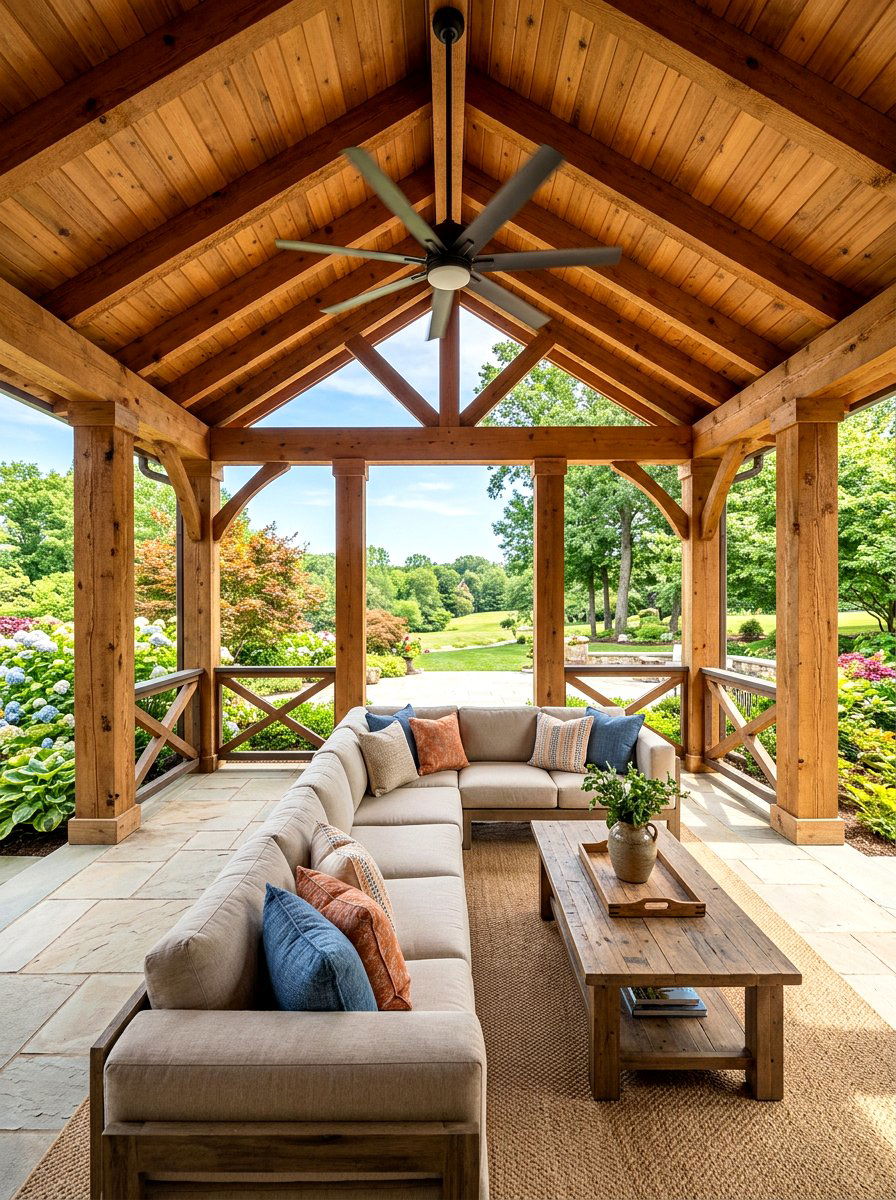 Open Pavilion Porch - 30 shed porch ideas