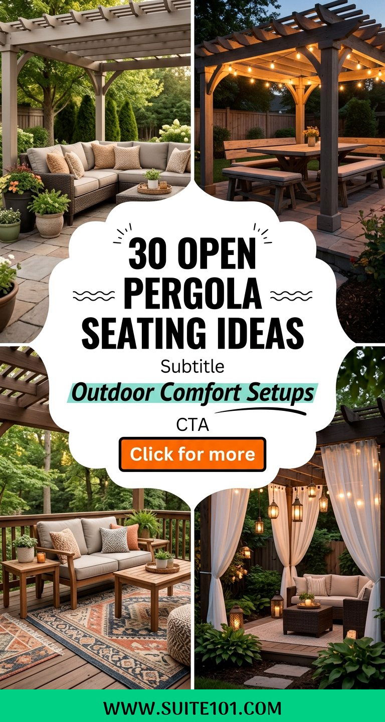 Open Pergola Seating Ideas: 30 Outdoor Comfort Setups to Copy - Suite 101