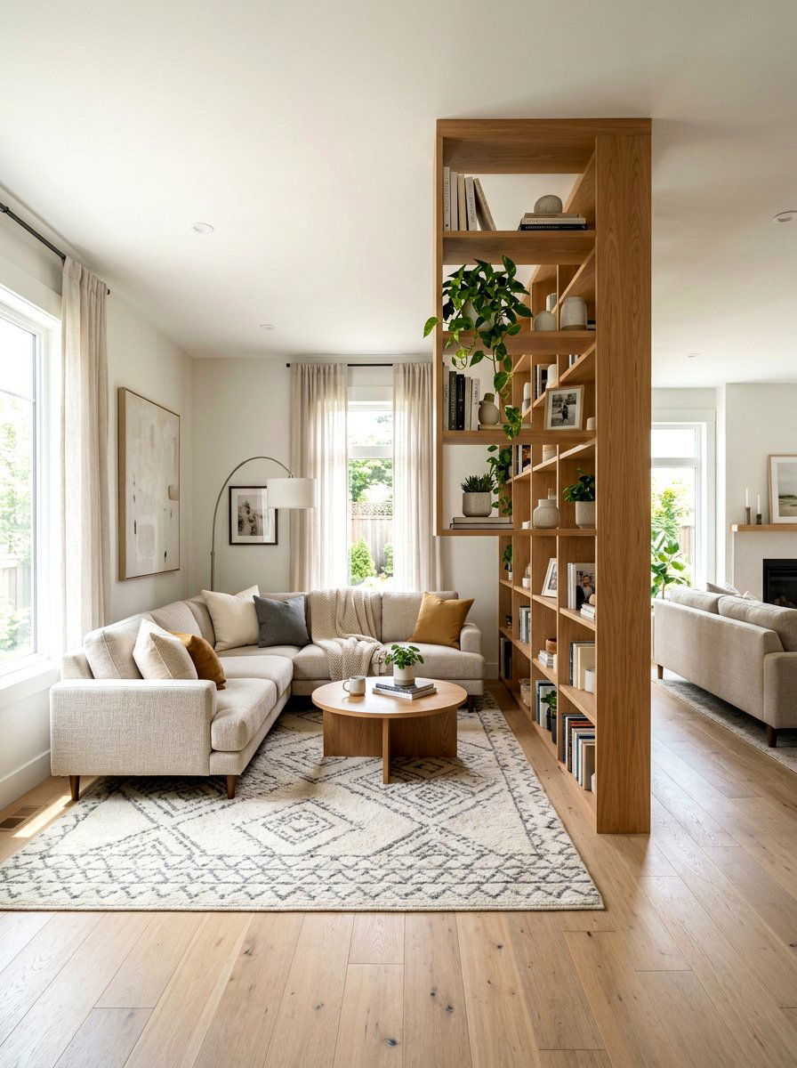 Open Plan Den Divider - 30 den decorating ideas