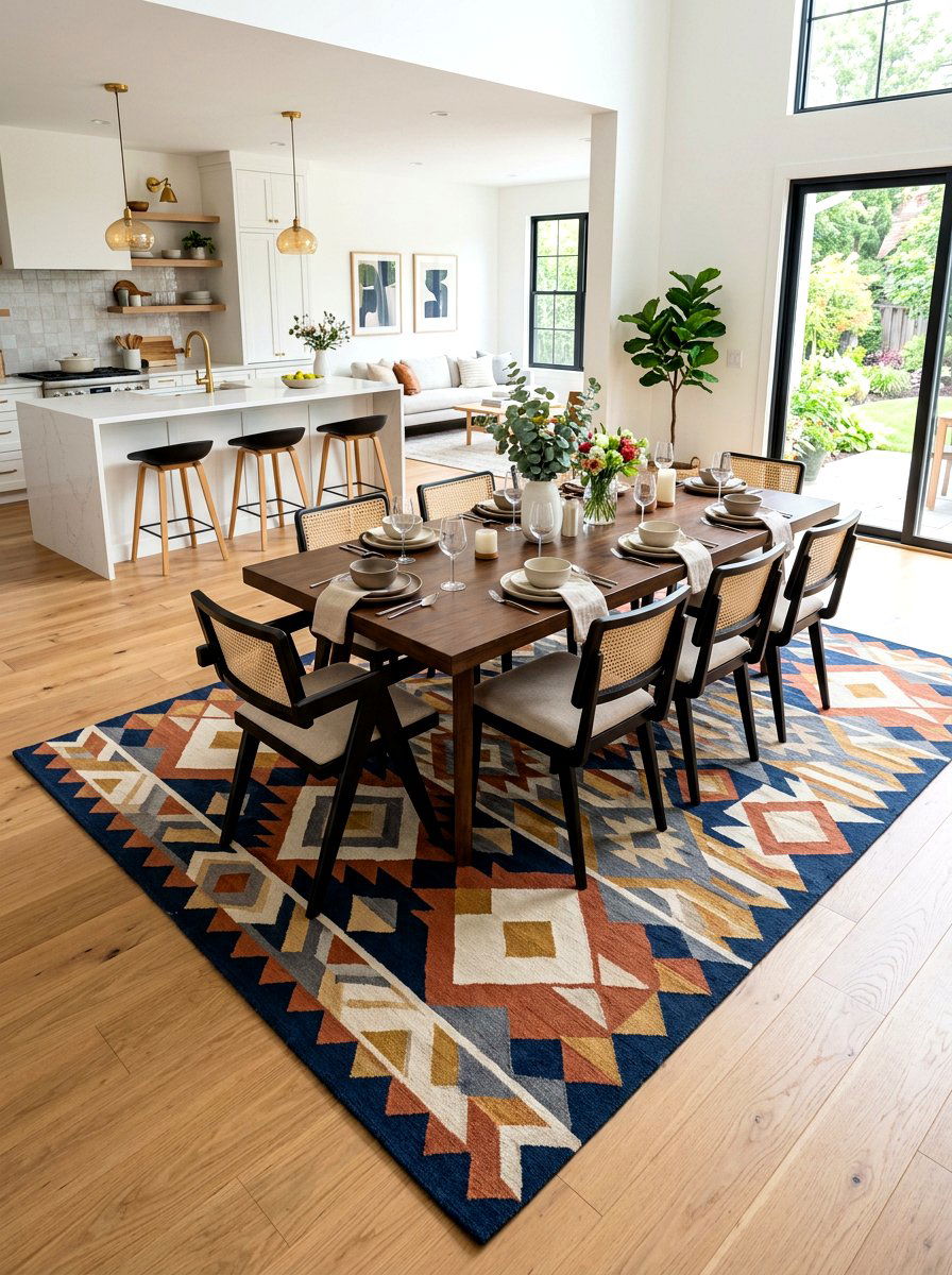 Open Plan Dining Rug - 30 open plan dining room ideas