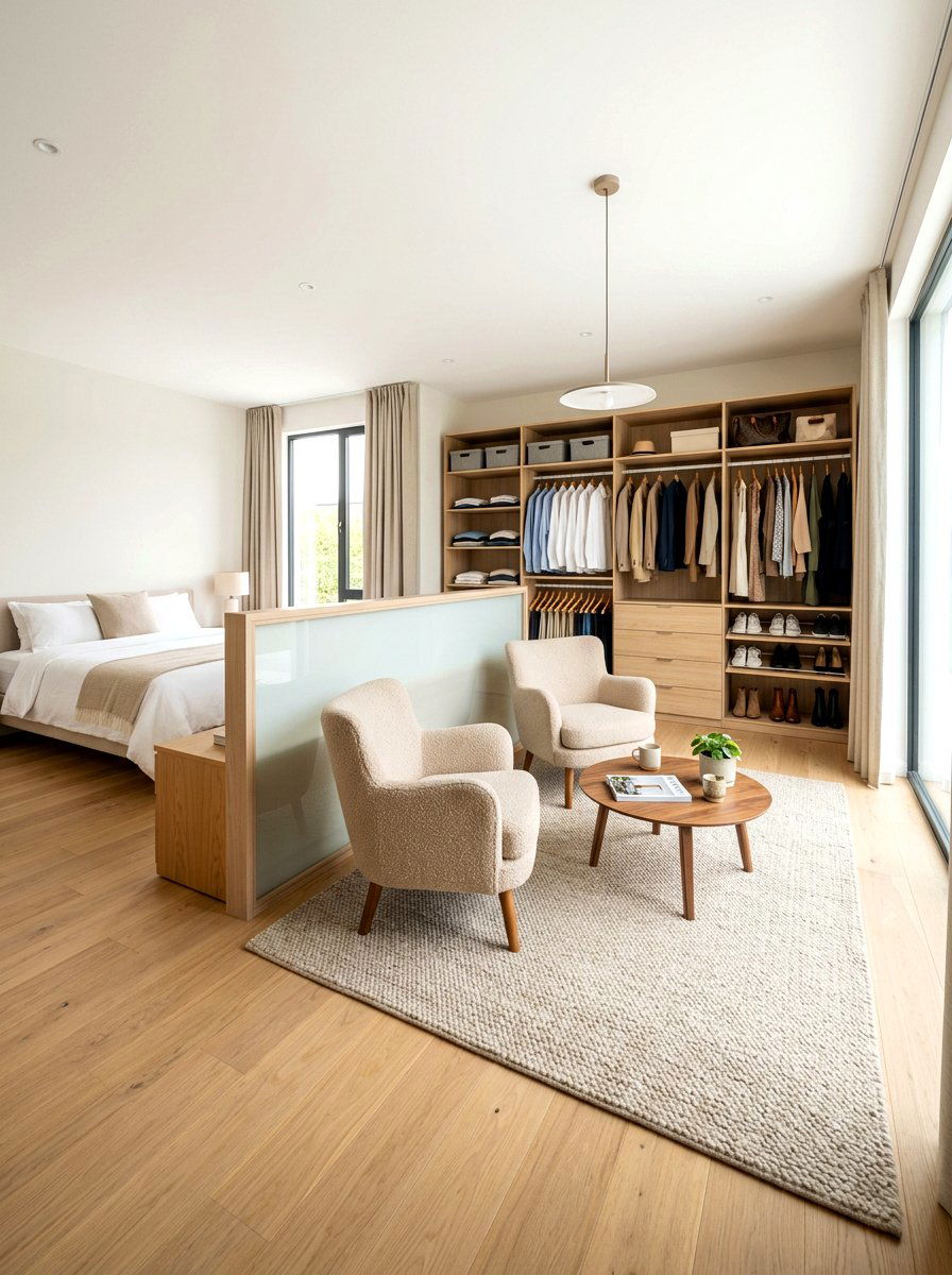 Open Plan Dressing Lounge - 30 bedroom dressing lounge ideas