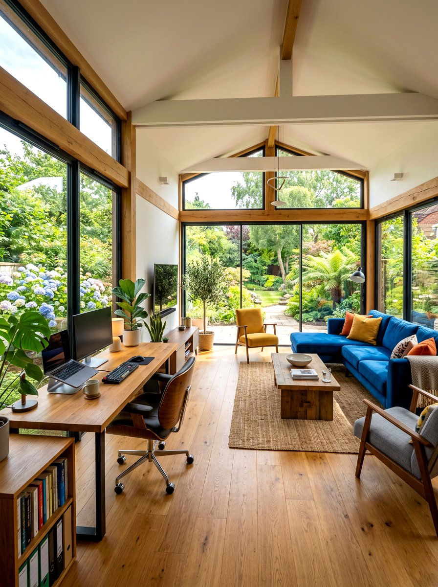 Open Plan Garden Room - 30 office shed ideas
