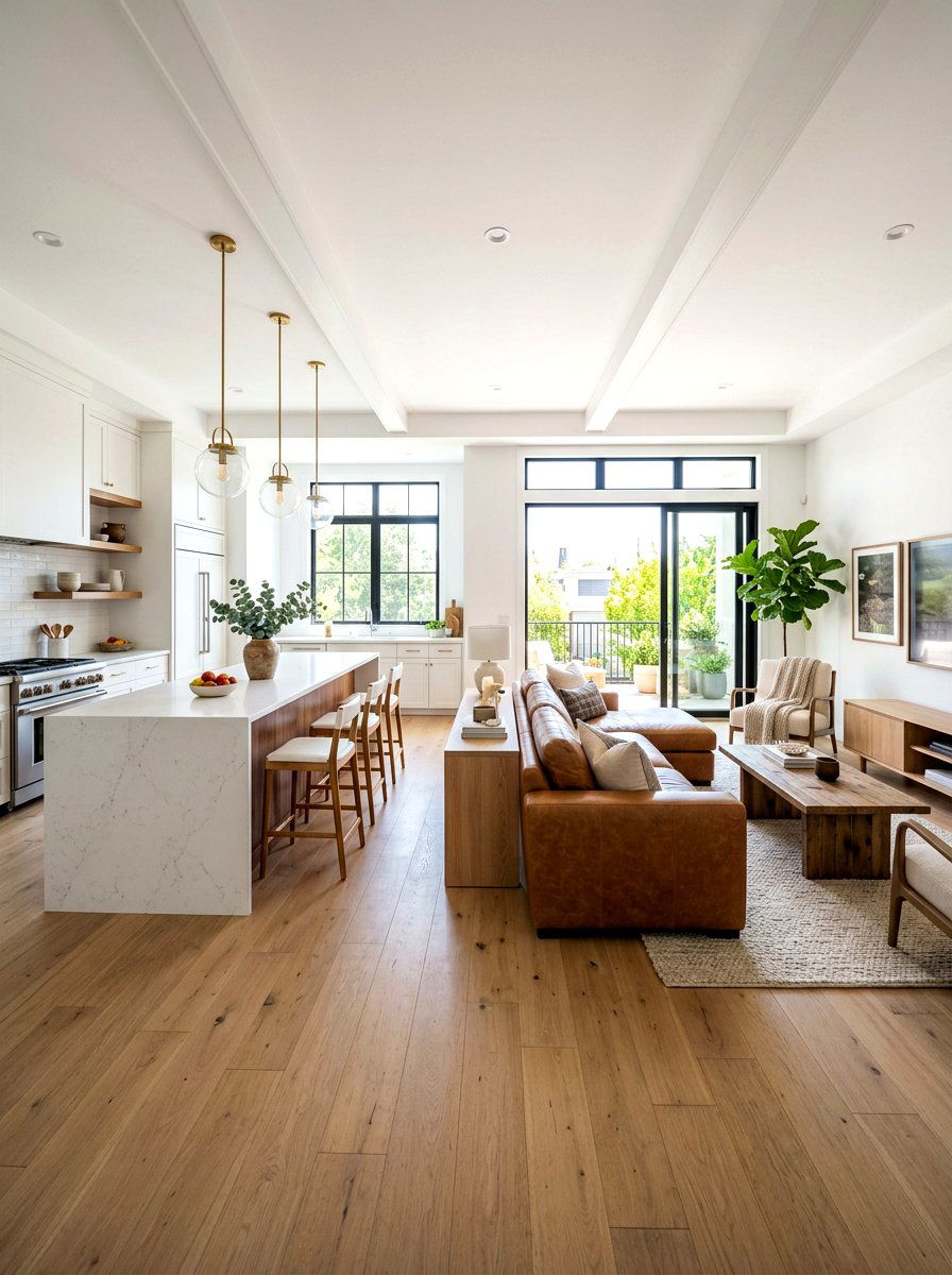 Open Plan Living Room Kitchen - 30 L shaped living room ideas