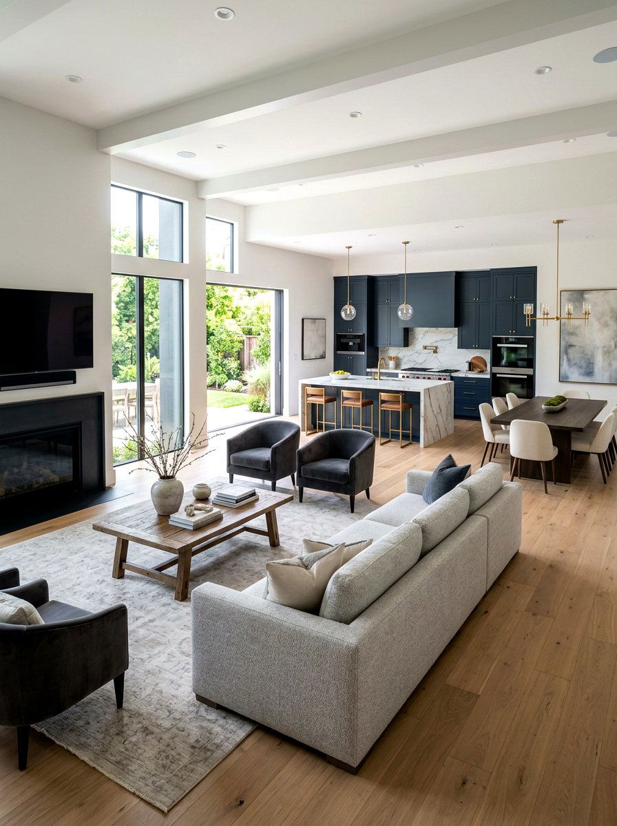 Open Plan Living Room - 30 luxury living room ideas