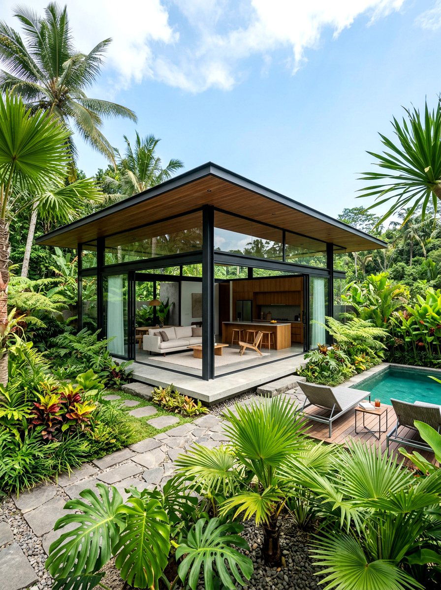 Open Plan Pavilion Villa - 30 villa exterior ideas