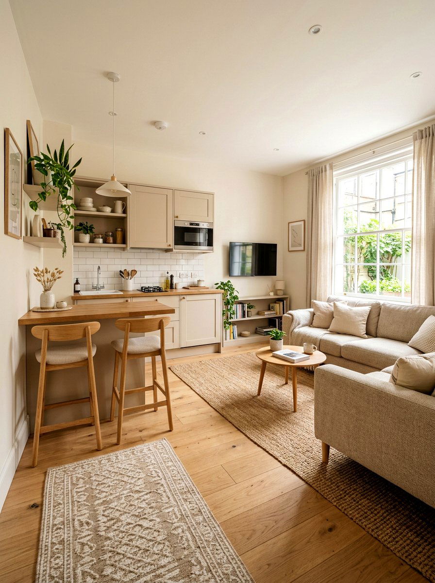 Open Plan Tiny Flat - 30 tiny apartment aesthetic ideas