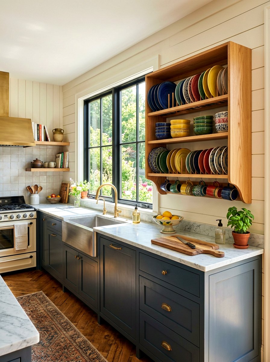 Open Plate Racks - 30 newstalgia home decor ideas