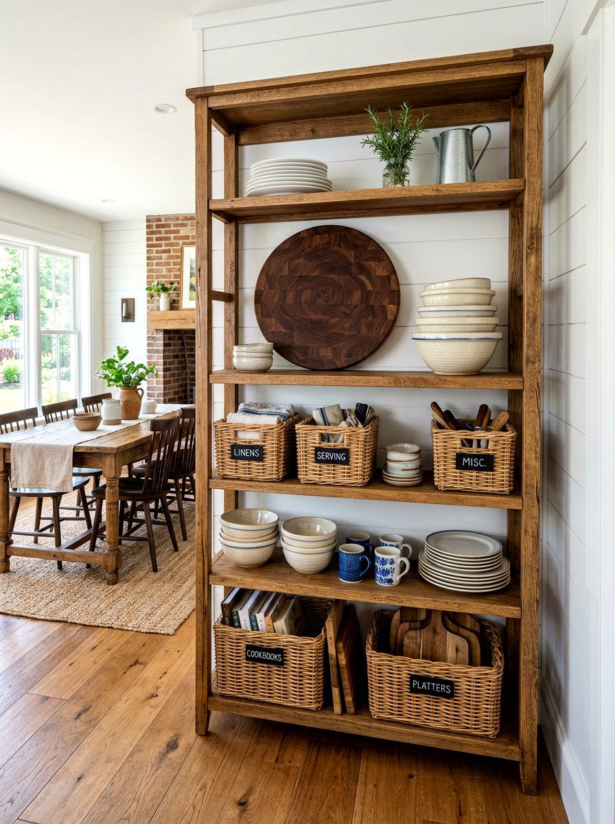 Open Shelf Buffet - 30 sideboard styling dining ideas