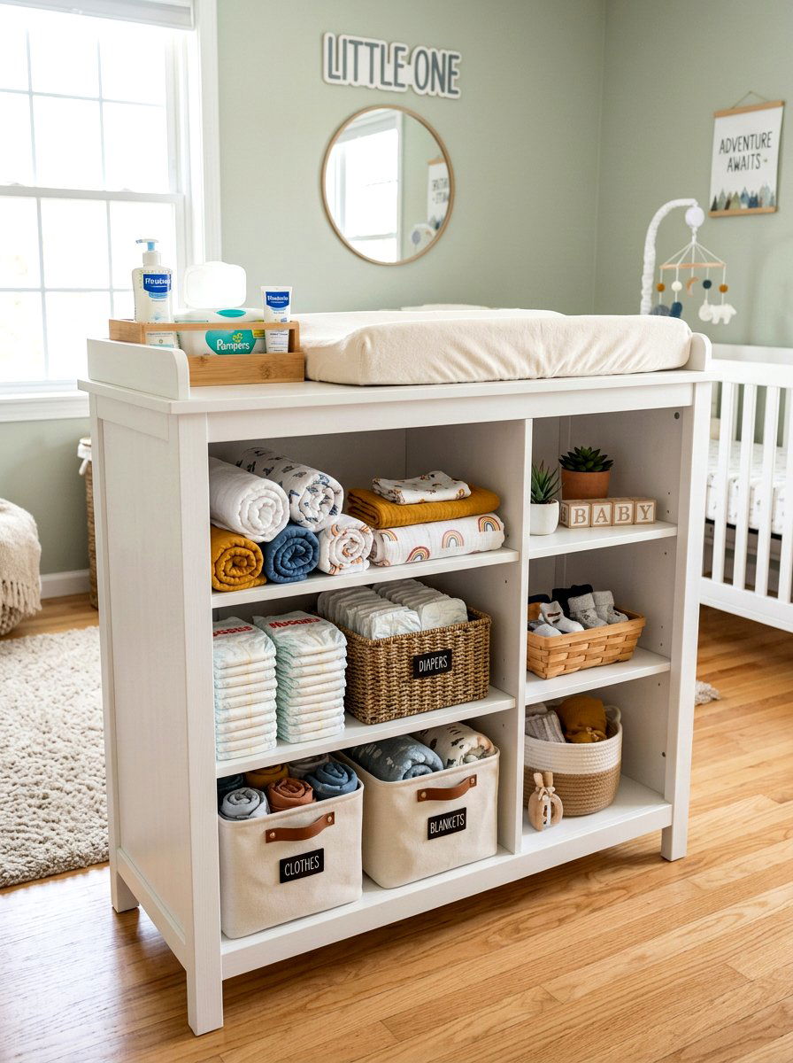 Open Shelf Changing Unit - 30 changing station ideas