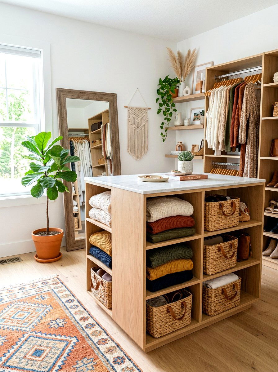 Open Shelf Closet Island - 30 closet island storage ideas