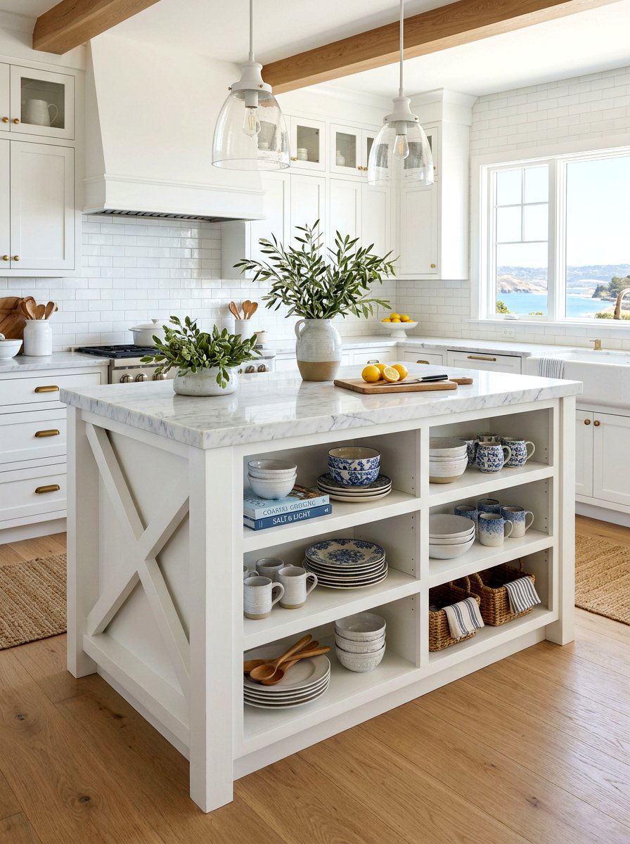 Open Shelf Kitchen Island - 30 kitchen island ideas