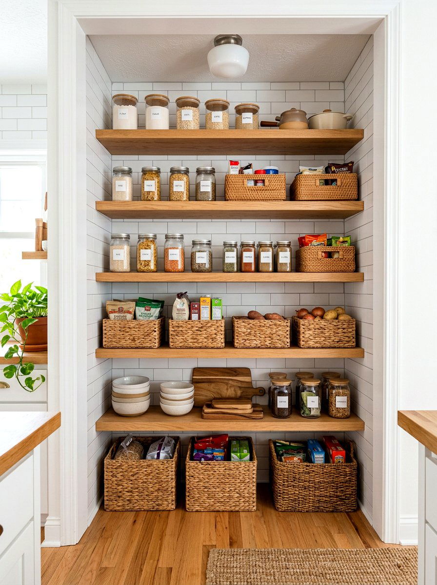 Open Shelf Kitchen Pantry - 30 kitchen pantry ideas