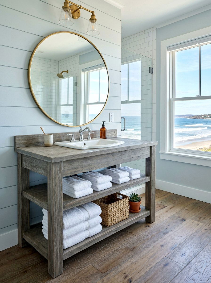 Open Shelf Vanity - 30 bathroom sink ideas